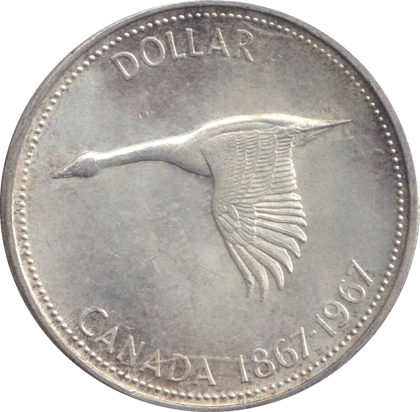 1967 SILVER ONE DOLLAR CANADA - SILVER WORLD COINS - Cambridgeshire Coins