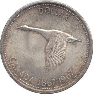 1967 SILVER ONE DOLLAR CANADA - SILVER WORLD COINS - Cambridgeshire Coins