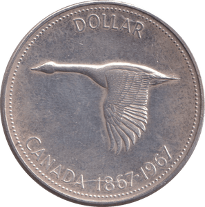 1967 SILVER ONE DOLLAR CANADA - SILVER WORLD COINS - Cambridgeshire Coins