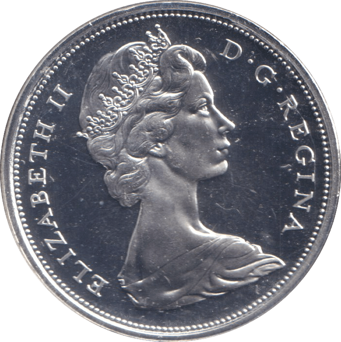 1967 SILVER PROOF FIFTY CENTS CANADA - SILVER WORLD COINS - Cambridgeshire Coins