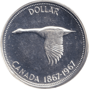 1967 SILVER PROOF ONE DOLLAR CANADA - SILVER WORLD COINS - Cambridgeshire Coins