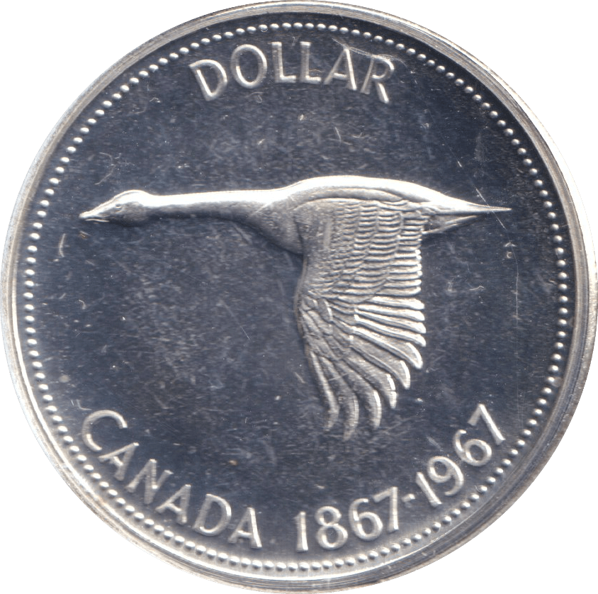 1967 SILVER PROOF ONE DOLLAR CANADA - SILVER WORLD COINS - Cambridgeshire Coins