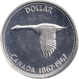 1967 SILVER PROOF ONE DOLLAR CANADA - SILVER WORLD COINS - Cambridgeshire Coins