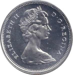 1967 SILVER PROOF TWENTY FIVE CENTS CANADA - SILVER WORLD COINS - Cambridgeshire Coins