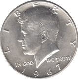 1967 SILVER USA HALF DOLLAR - SILVER WORLD COINS - Cambridgeshire Coins