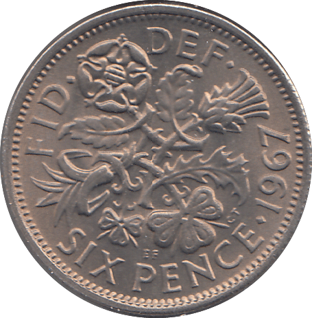 1967 SIXPENCE ( UNC ) 3 - SIXPENCE - Cambridgeshire Coins