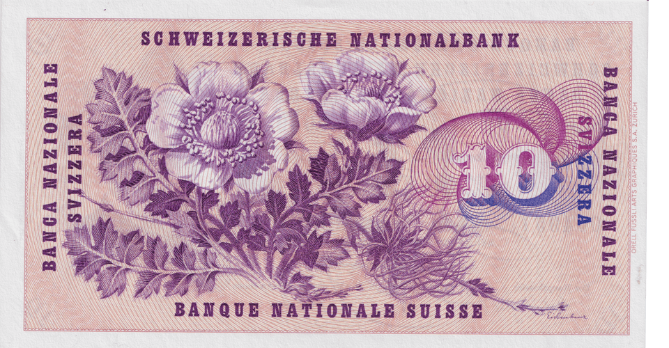 1967 SWITZERLAND 10 FRANCS BANKNOTE REF-1735 - WORLD BANKNOTES - Cambridgeshire Coins