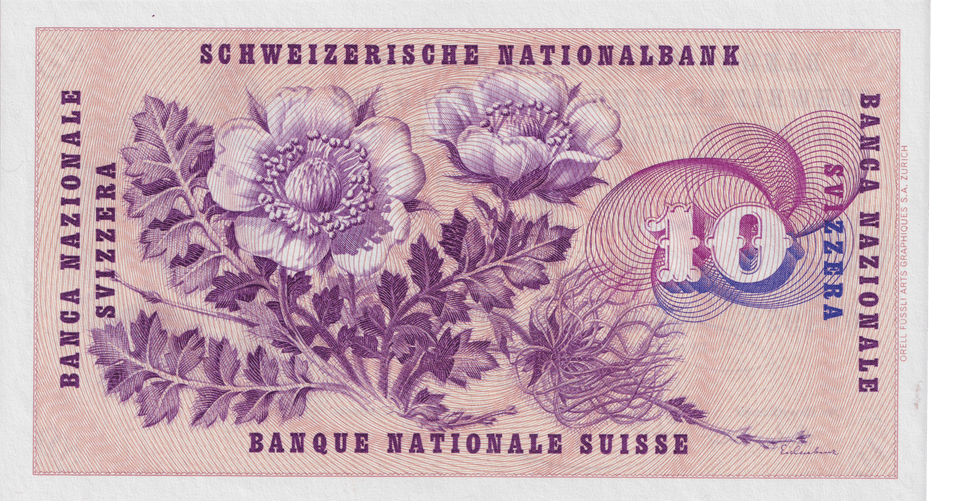 1967 SWITZERLAND 10 FRANCS BANKNOTE REF-1736 - WORLD BANKNOTES - Cambridgeshire Coins