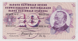 1967 SWITZERLAND 10 FRANCS BANKNOTE REF-1736 - WORLD BANKNOTES - Cambridgeshire Coins