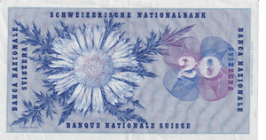 1967 SWITZERLAND 20 FRANCS BANKNOTE REF-1737 - WORLD BANKNOTES - Cambridgeshire Coins