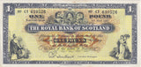 1967 THE ROYAL BANK OF SCOTLAND ONE POUND REF SCOT - 31 - WORLD BANKNOTES - Cambridgeshire Coins