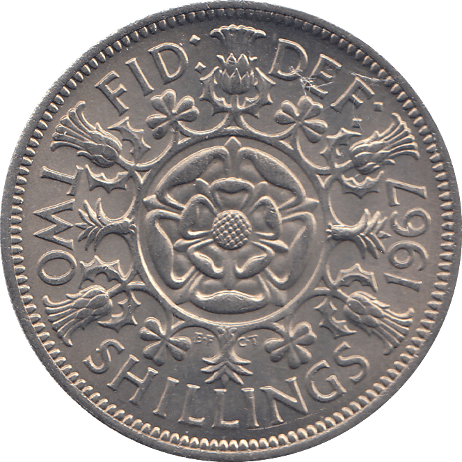 1967 TWO SHILLINGS ( UNC ) - TWO SHILLINGS - Cambridgeshire Coins