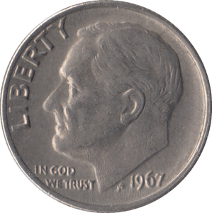 1967 USA ONE DIME