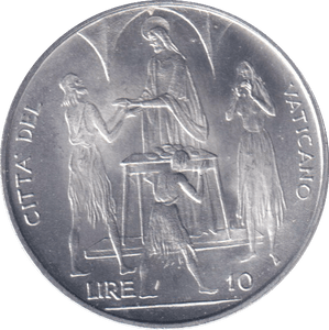 1968 10 LIRE VATICAN - WORLD COINS - Cambridgeshire Coins