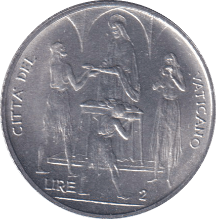 1968 2 LIRE VATICAN - WORLD COINS - Cambridgeshire Coins