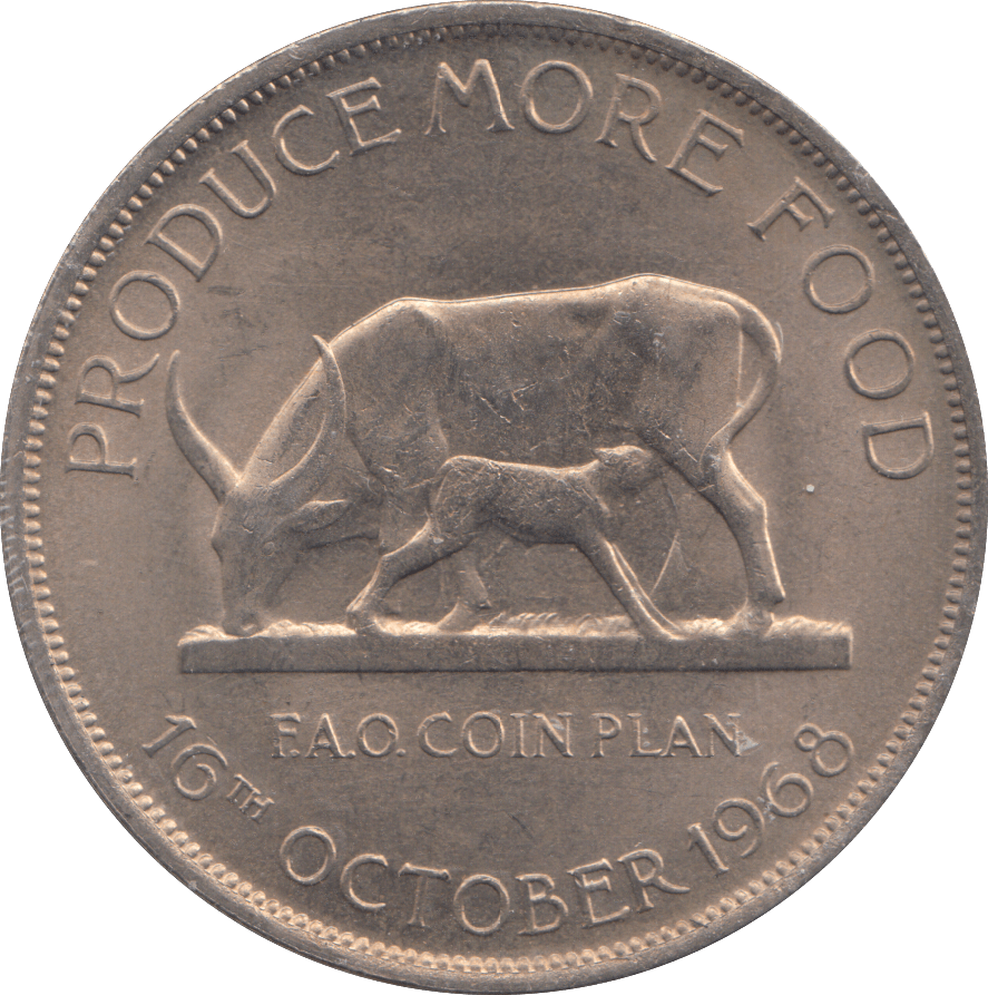 1968 5 SHILLINGS UGANDA - WORLD COINS - Cambridgeshire Coins