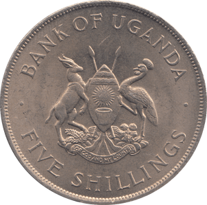 1968 5 SHILLINGS UGANDA - WORLD COINS - Cambridgeshire Coins