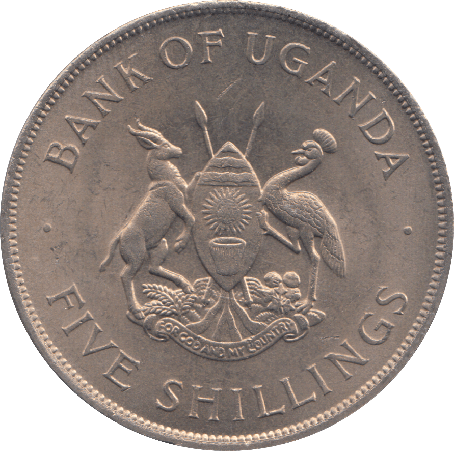 1968 5 SHILLINGS UGANDA - WORLD COINS - Cambridgeshire Coins