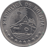 1968 BOLIVIA ONE PESO - WORLD COINS - Cambridgeshire Coins