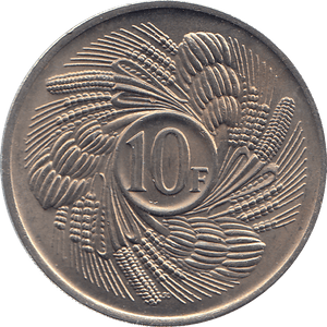 1968 BURUNDI TEN FRANCS - WORLD COINS - Cambridgeshire Coins