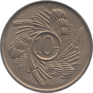 1968 BURUNDI TEN FRANCS - WORLD COINS - Cambridgeshire Coins