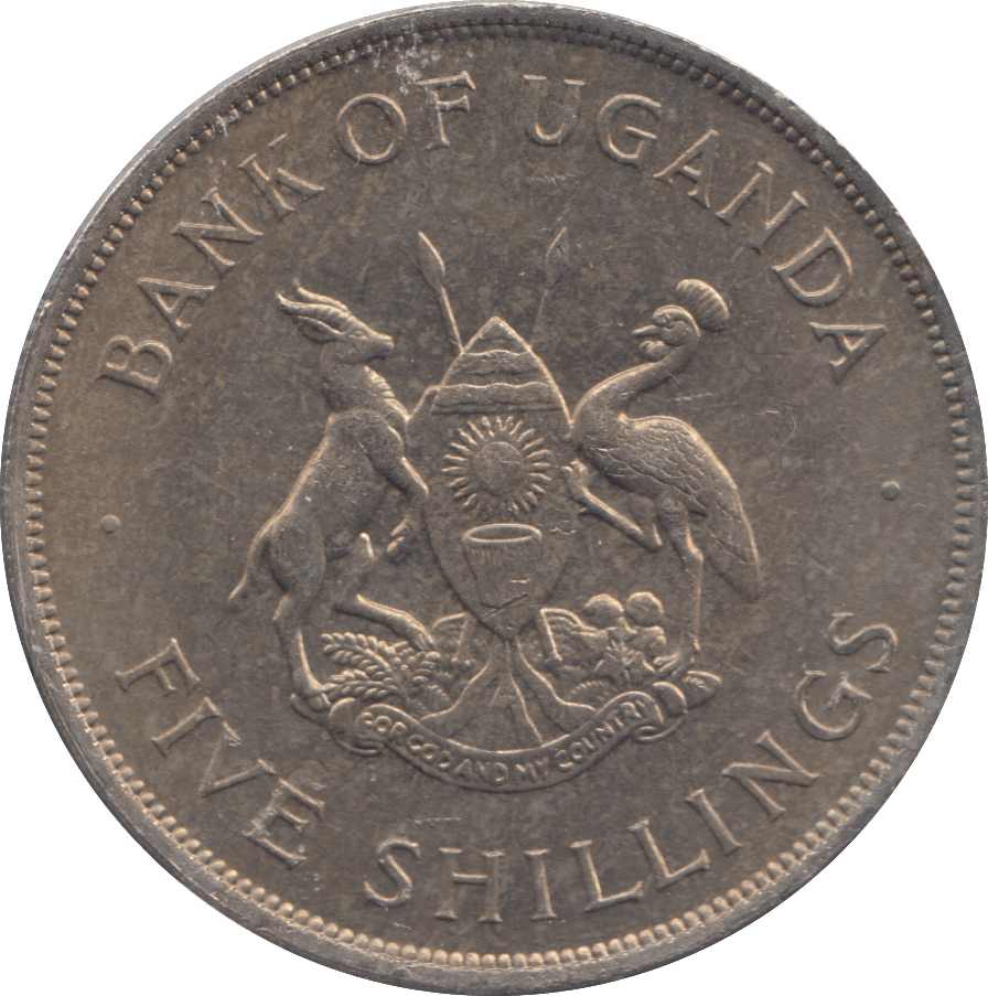 1968 FIVE SHILLINGS UGANDA - WORLD COINS - Cambridgeshire Coins