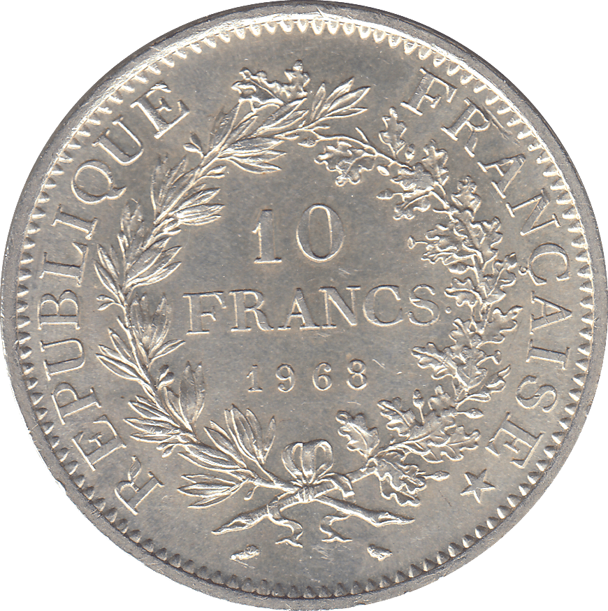 1968 FRANCE SILVER 10 FRANCS - WORLD COINS - Cambridgeshire Coins