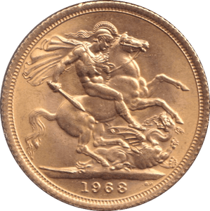 1968 GOLD SOVEREIGN ( UNC ) - SOVEREIGN - Cambridgeshire Coins