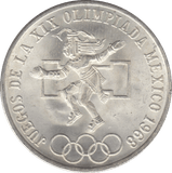 1968 MEXICO SILVER 25 PESOS 1* - SILVER WORLD COINS - Cambridgeshire Coins