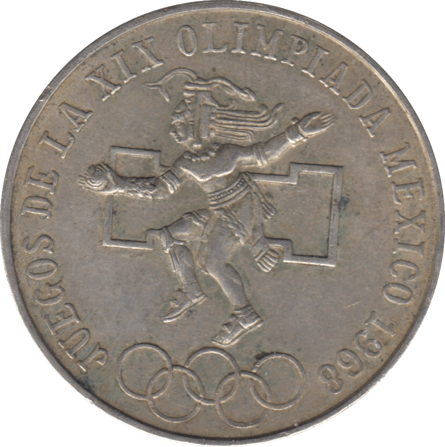 1968 MEXICO SILVER 25 PESOS - SILVER WORLD COINS - Cambridgeshire Coins