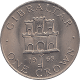 1968 ONE CROWN GIBRALTAR ( BU ) - WORLD COINS - Cambridgeshire Coins