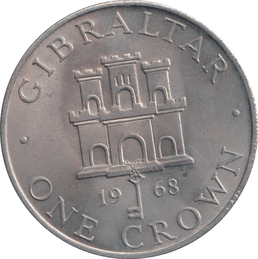 1968 ONE CROWN UK - WORLD COINS - Cambridgeshire Coins