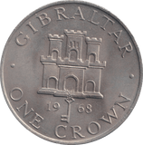 1968 ONE CROWN UK - WORLD COINS - Cambridgeshire Coins