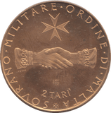 1968 ORDER OF MALTA 2 TARI - WORLD COINS - Cambridgeshire Coins