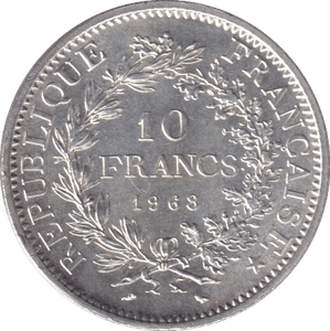 1968 SILVER 10 FRANC FRANCE - SILVER WORLD COINS - Cambridgeshire Coins