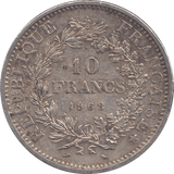 1968 SILVER 10 FRANCS FRANCE - SILVER WORLD COINS - Cambridgeshire Coins