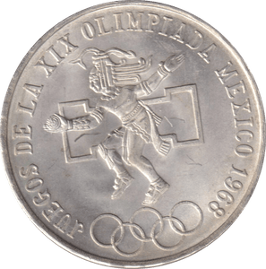 1968 SILVER 25 PESOS MEXICO - SILVER WORLD COINS - Cambridgeshire Coins