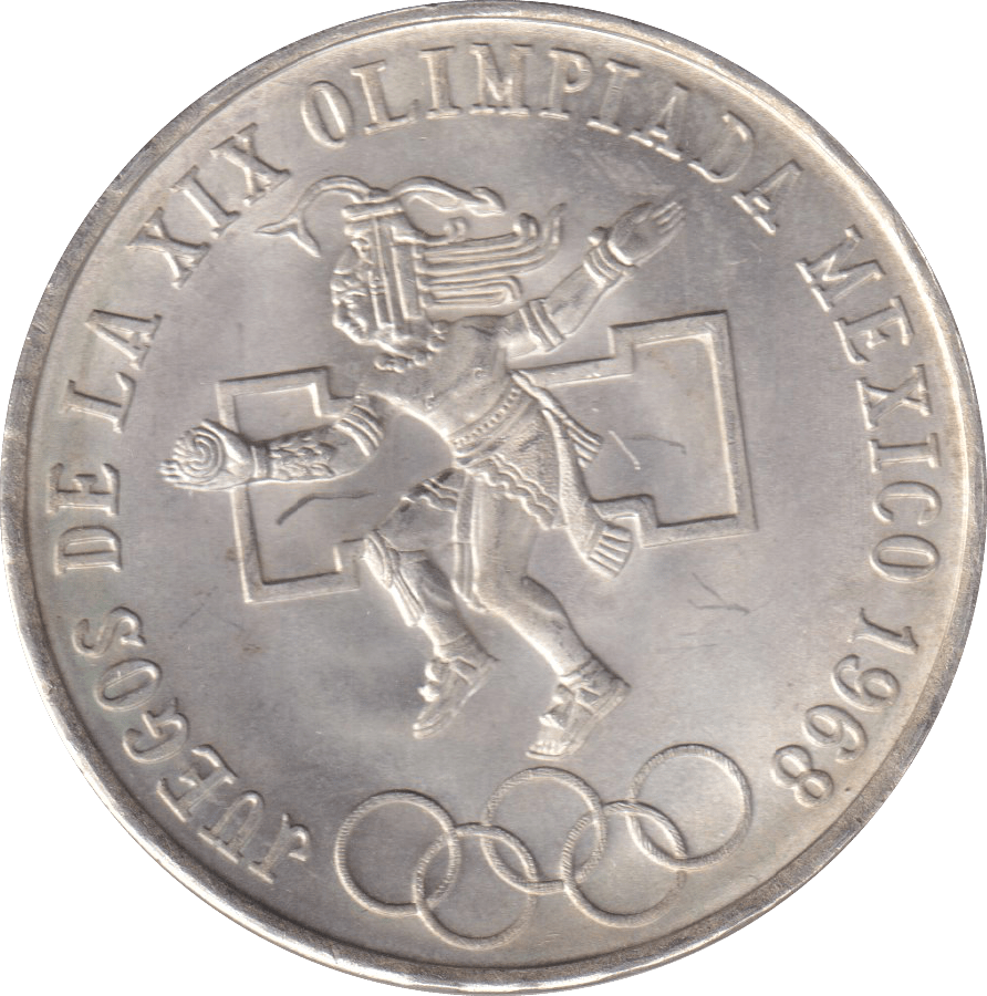 1968 SILVER 25 PESOS MEXICO - SILVER WORLD COINS - Cambridgeshire Coins
