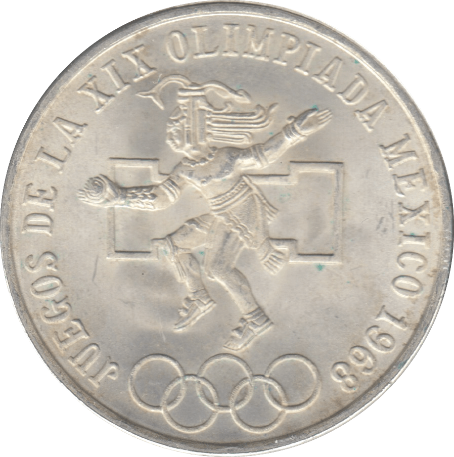 1968 SILVER 25 PESOS MEXICO - SILVER WORLD COINS - Cambridgeshire Coins