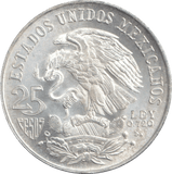 1968 SILVER 25 PESOS MEXICO - SILVER WORLD COINS - Cambridgeshire Coins