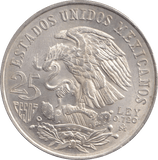 1968 SILVER 25 PESOS MEXICO - SILVER WORLD COINS - Cambridgeshire Coins