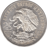 1968 SILVER 25 PESOS MEXICO - SILVER WORLD COINS - Cambridgeshire Coins