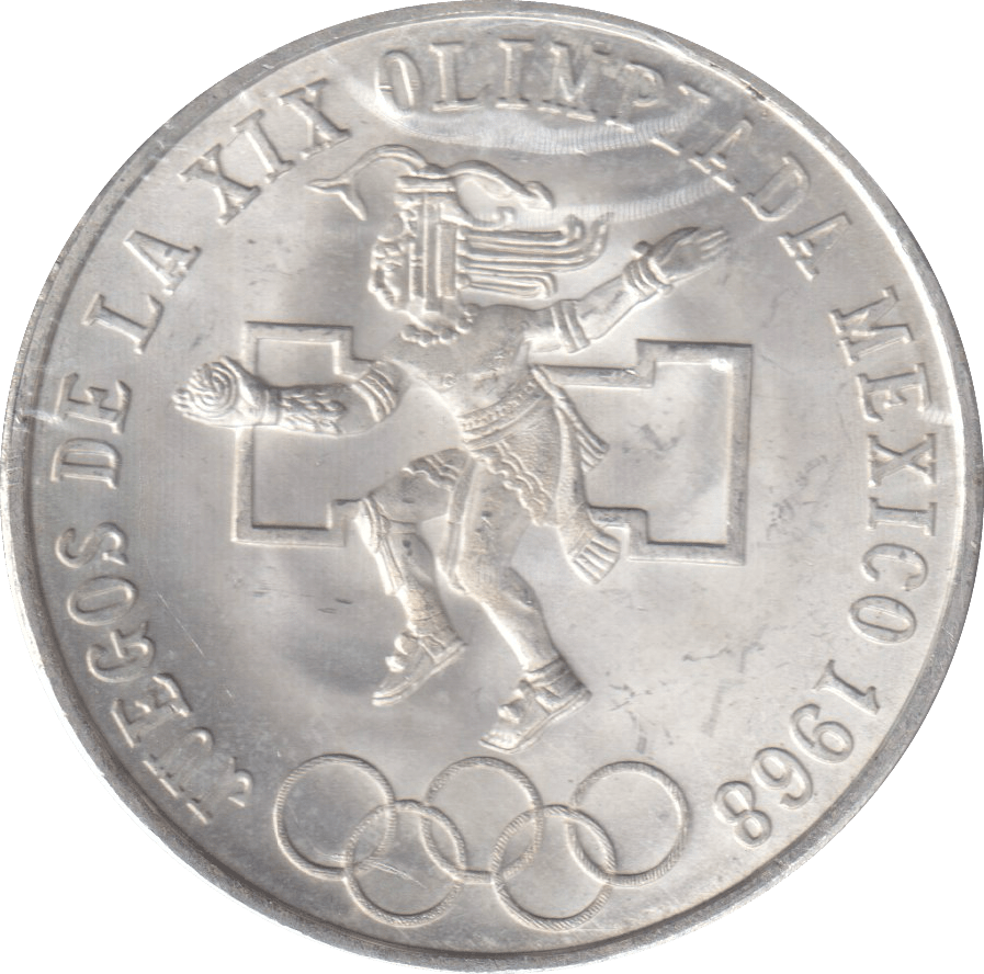 1968 SILVER 25 PESOS MEXICO - SILVER WORLD COINS - Cambridgeshire Coins