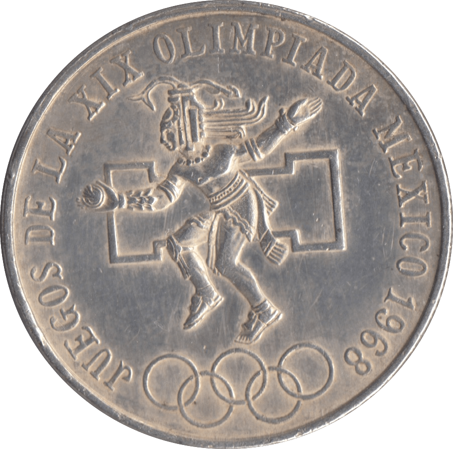 1968 SILVER 25 PESOS MEXICO - SILVER WORLD COINS - Cambridgeshire Coins