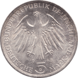 1968 SILVER FIVE MARKS GERMANY - SILVER WORLD COINS - Cambridgeshire Coins