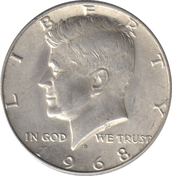 1968 SILVER HALF DOLLAR USA - SILVER WORLD COINS - Cambridgeshire Coins