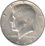 1968 SILVER HALF DOLLAR USA - SILVER WORLD COINS - Cambridgeshire Coins