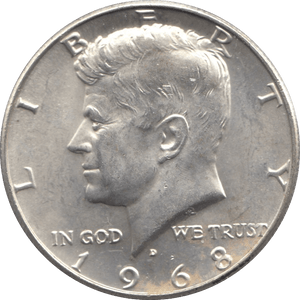 1968 SILVER HALF DOLLAR USA - SILVER WORLD COINS - Cambridgeshire Coins