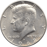 1968 SILVER HALF DOLLAR USA - SILVER WORLD COINS - Cambridgeshire Coins