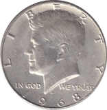 1968 SILVER HALF DOLLAR USA - SILVER WORLD COINS - Cambridgeshire Coins